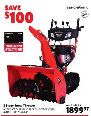 Home Hardware 2 Stage Snow Thrower offer