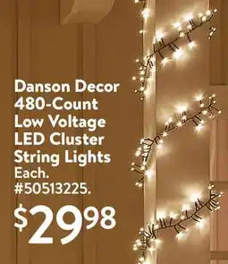 Walmart Danson Decor 480 Count Low Voltage LED Cluster String Lights offer