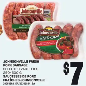 Independent City Market JOHNSONVILLE FRESH PORK SAUSAGE 250-500 G offer