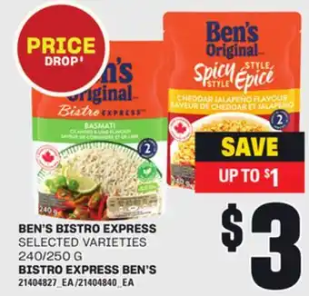 Independent City Market BEN'S BISTRO EXPRESS, 240/250 G offer