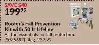 Princess Auto Roofer's Fall Prevention Kit with 50 ft offer