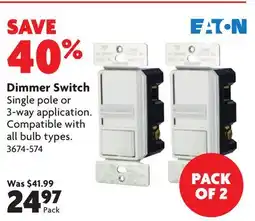 Home Hardware Dimmer Switch offer