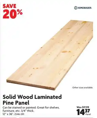 Home Hardware Solid Wood Laminated Pine Panel offer