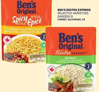 Independent City Market BEN'S BISTRO EXPRESS, 240/250 G offer