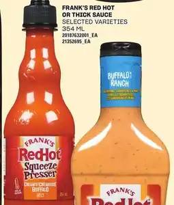 Independent City Market FRANK'S RED HOT OR THICK SAUCE, 354 ML offer