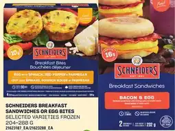 Independent City Market SCHNEIDERS BREAKFAST SANDWICHES OR EGG BITES, 204-288 G offer
