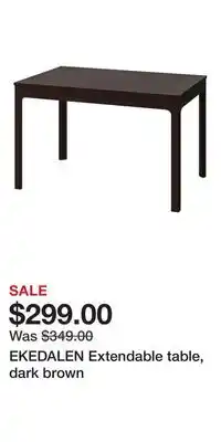 IKEA EKEDALEN Extendable table, dark brown offer