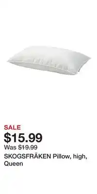 IKEA SKOGSFRÄKEN Pillow, high, Queen offer