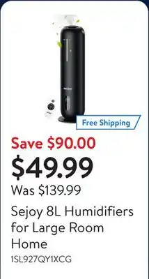 Walmart Sejoy 8L Humidifiers for Large Room Home offer