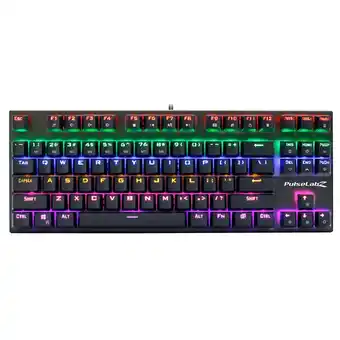 Pulselabz PL760 Pro Half 87 Keys Backlit Gaming Mechanical Office Keyboard with Blue Switches