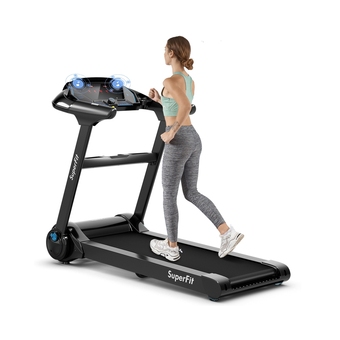 Best Buy SuperFit 2.25HP Folding Treadmill Running Machine W/APP Heart Rate offer