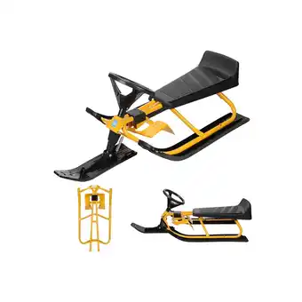 Best Buy PHAT Snow Racer, Snow Bike Sled, Snow Sled for Kids, Durable Metal Snow Slider - Three Grooved Rugged Skis, Maximum Weight 16 offer