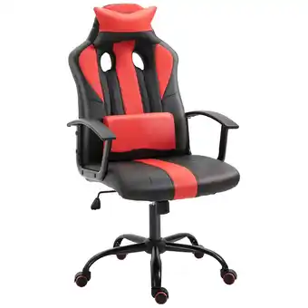 Best Buy Vinsetto High Back Racing Style Gaming Chair with Lumbar Support and Pillow Red offer