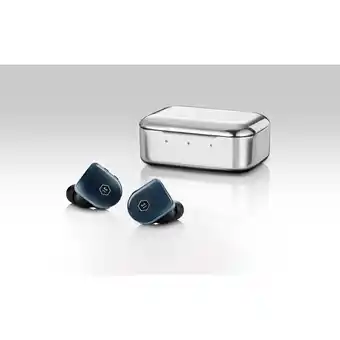 Best Buy Master & Dynamic MW07 PLUS True Wireless Earphones - Noise Cancelling with Mic, Lightweight in-Ear Headphones - Steel Blue offer