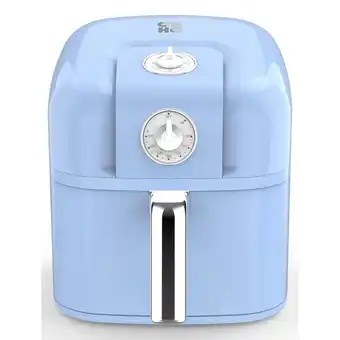 Best Buy OHHO 7.5L Classic Retro Design Baskets Dividable Air Fryer - Blue offer