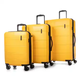 Best Buy Swiss Mobility - LAX Collection - 3 pieces set Hard Side Luggage - Yellow offer