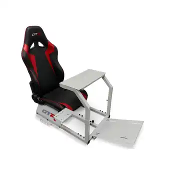 Best Buy GTR Simulator GTA Model Silver Frame with Black/Red Real Racing Seat offer