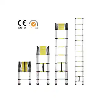 Best Buy 12.5ft Portable Aluminum Telescoping Extension Ladder Retractable offer
