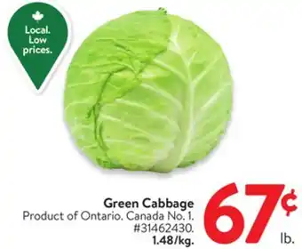 Walmart Green Cabbage offer