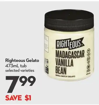 Longo's Righteous Gelato offer