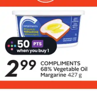 Sobeys COMPLIMENTS 68% Vegetable Oil Margarine offer