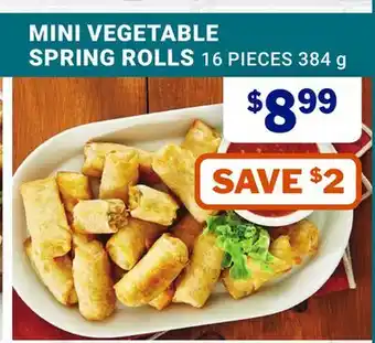 M & M Food Market MINI VEGETABLE SPRING ROLLS offer