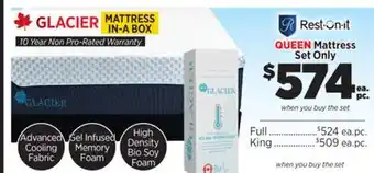 Surplus Furniture Galcier Queen Mattress Set offer