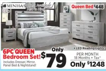 Surplus Furniture Derby White 6-Piece Queen Bedroom Set offer