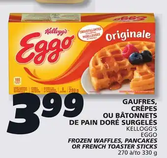 IGA KELLOGG'S EGGO FROZEN WAFFLES, PANCAKES OR FRENCH TOASTER STICKS offer