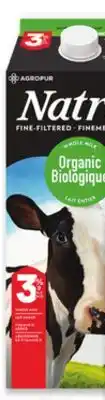 Walmart Natrel Organic Chocolate Milk offer