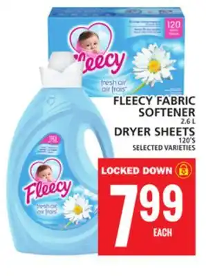 Food Basics FLEECY FABRIC SOFTENER OR DRYER SHEETS offer