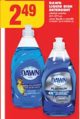 No Frills DAWN LIQUID DISH DETERGENT, 431/473 mL offer