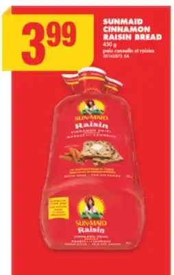 No Frills SUNMAID CINNAMON RAISIN BREAD 450 g offer