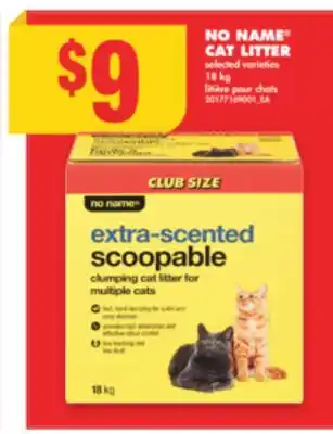No Frills NO NAME CAT LITTER, 18 kg offer
