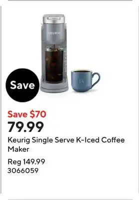 Staples Keurig Single Serve K-Iced Coffee Maker offer