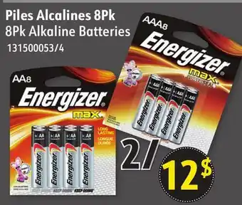 Hart 8Pk Alkaline Batteries offer