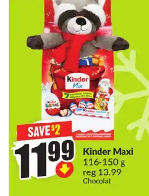 Chalo FreshCo Kinder Maxi 116-150 g offer