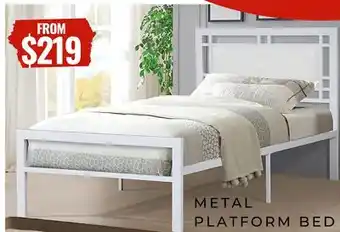 The Sleep Factory METAL PLATFORM BED offer