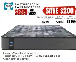 The Sleep Factory SEALY POSTUREPEDIC TWIN MATTRESS offer