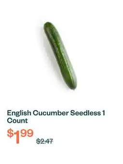 Voilà English Cucumber Seedless 1 Count offer