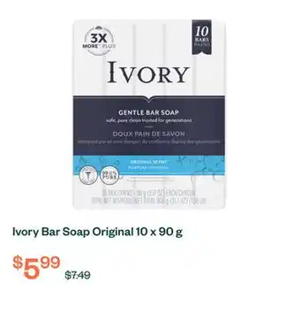 Voilà Ivory Bar Soap Original 10 x 90 g offer