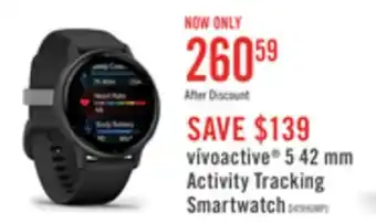 The Brick Garmin vívoactive 5 42 mm Activity Tracking Smartwatch - Black offer