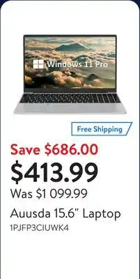 Walmart Auusda 15.6 Laptop offer