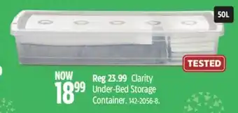 Canadian Tire TYPE A Clarity Under-Bed Storage Container offer