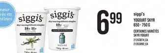 Provigo SIGGI'S YOGOURT SKYR, 650 - 750 G offer