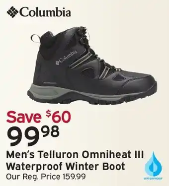 Atmosphere Columbia men's Telluron Omniheat III Waterproof Winter Boot offer