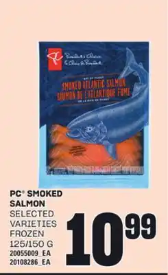 Loblaws PC SMOKED SALMON, 125/150G offer