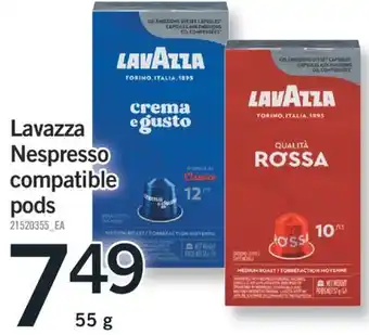 Fortinos LAVAZZA NESPRESSO COMPATIBLE PODS, 55 G offer