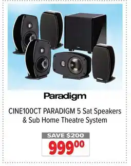 2001 Audio Video CINE100CT 5 Sat Speakers & Sub Home Theatre System offer