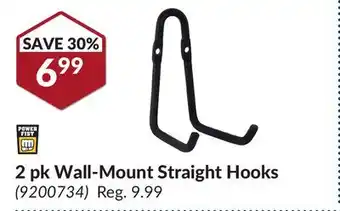 Princess Auto 2 pk Wall-Mount Straight Hooks offer